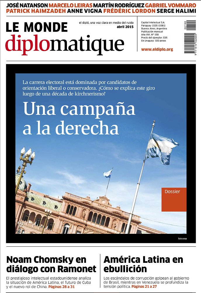 Le Monde Diplomatique  - Argentina - couverture - Buenos Aires